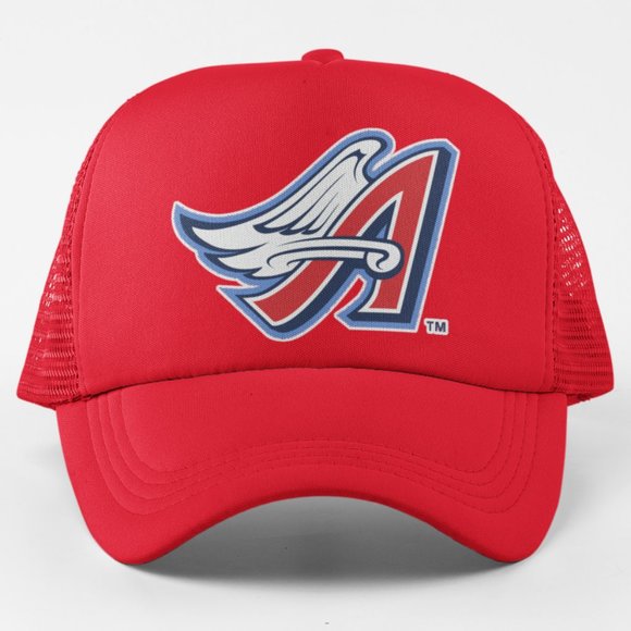 Other - NEW Anaheim Angels 97 Winged A Foam Trucker Snapback Hat RED